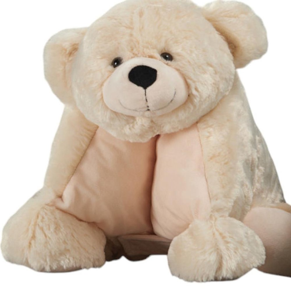 22" X 18" Ivory Bear Throw Pillow HomeRoots