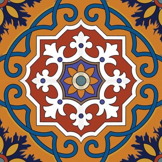 7" x 7" Blue And Red Peel And Stick Removable Tiles HomeRoots