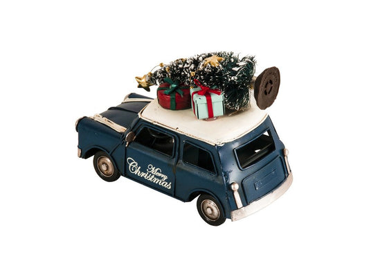 4" Blue Metal Hand Painted Model Car HomeRoots