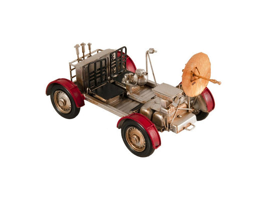 5" Red And Silver Metal Hand Painted Model Car Tabletop Sculpture HomeRoots