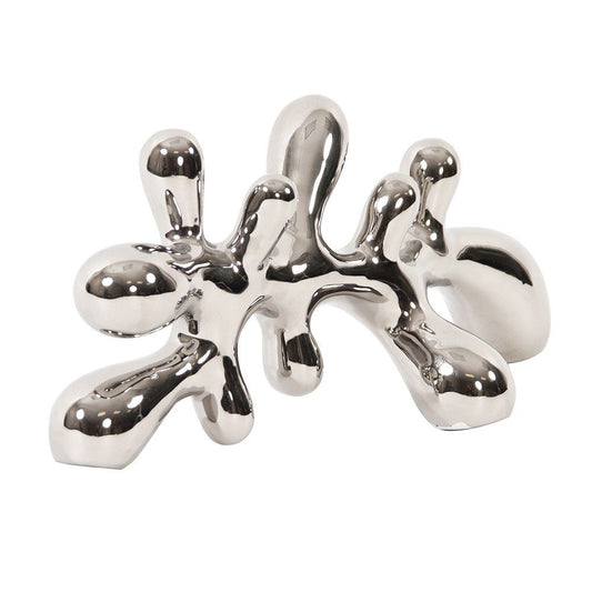 7" Silver Metal Tabletop Sculpture HomeRoots