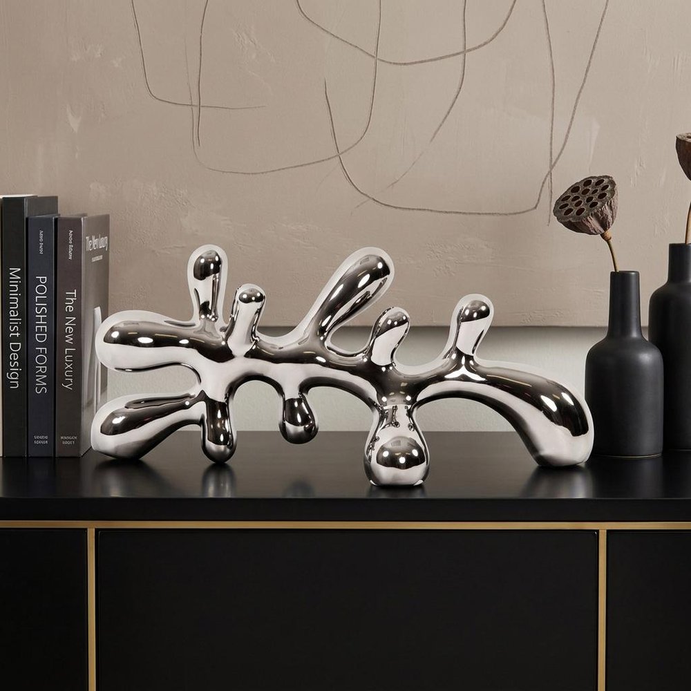 7" Silver Metal Tabletop Sculpture HomeRoots