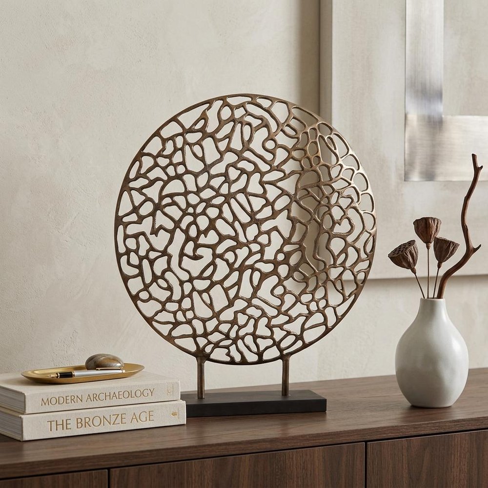 Bronze and Black Abstract Coral Sculpture HomeRoots