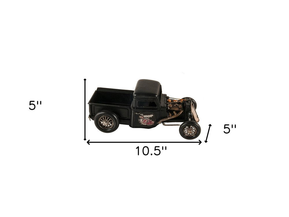 5" Black Metal Hand Painted Model Car HomeRoots