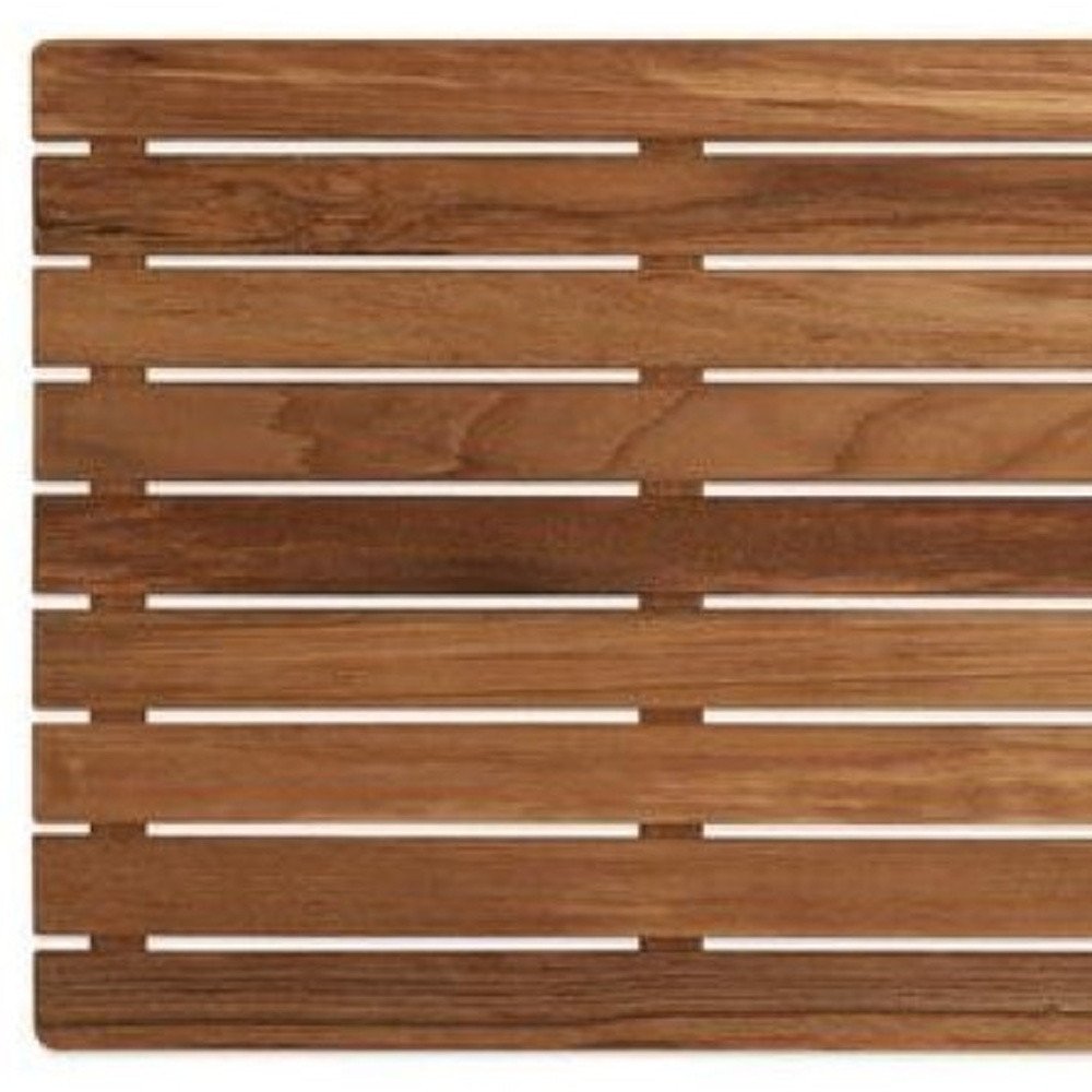 32" Premium Teak Shower Bath Mat HomeRoots