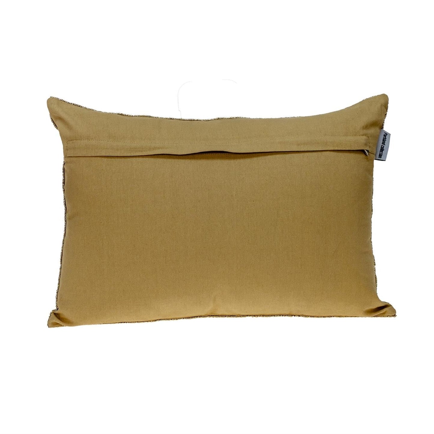 Shimmering Metallic Gold Beaded Luxury Throw Pillow FurniFindUSA