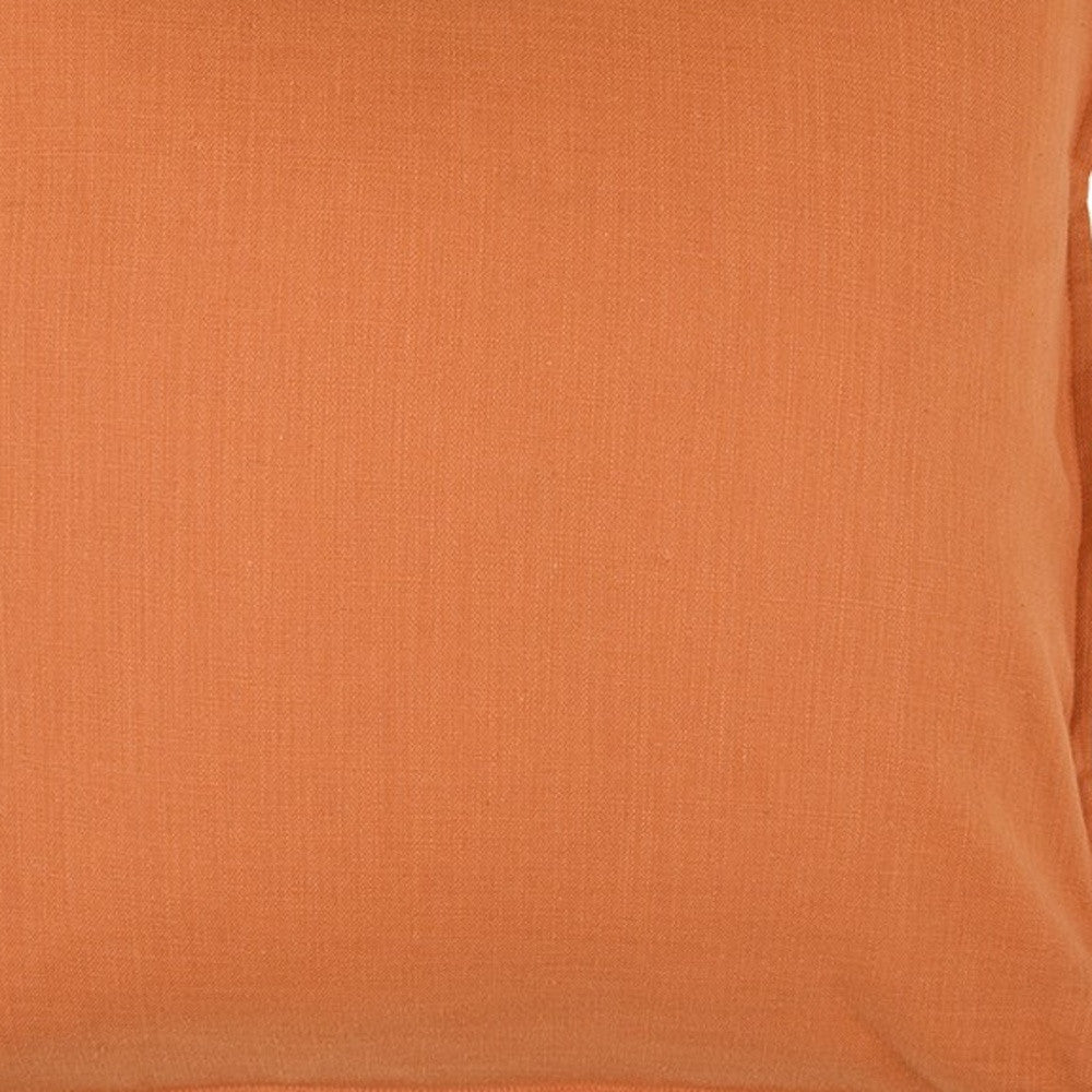 20" Orange Cotton Throw Pillow 6.25" (L) x 20.0" (W) x 20.0" (H) FurniFindUSA