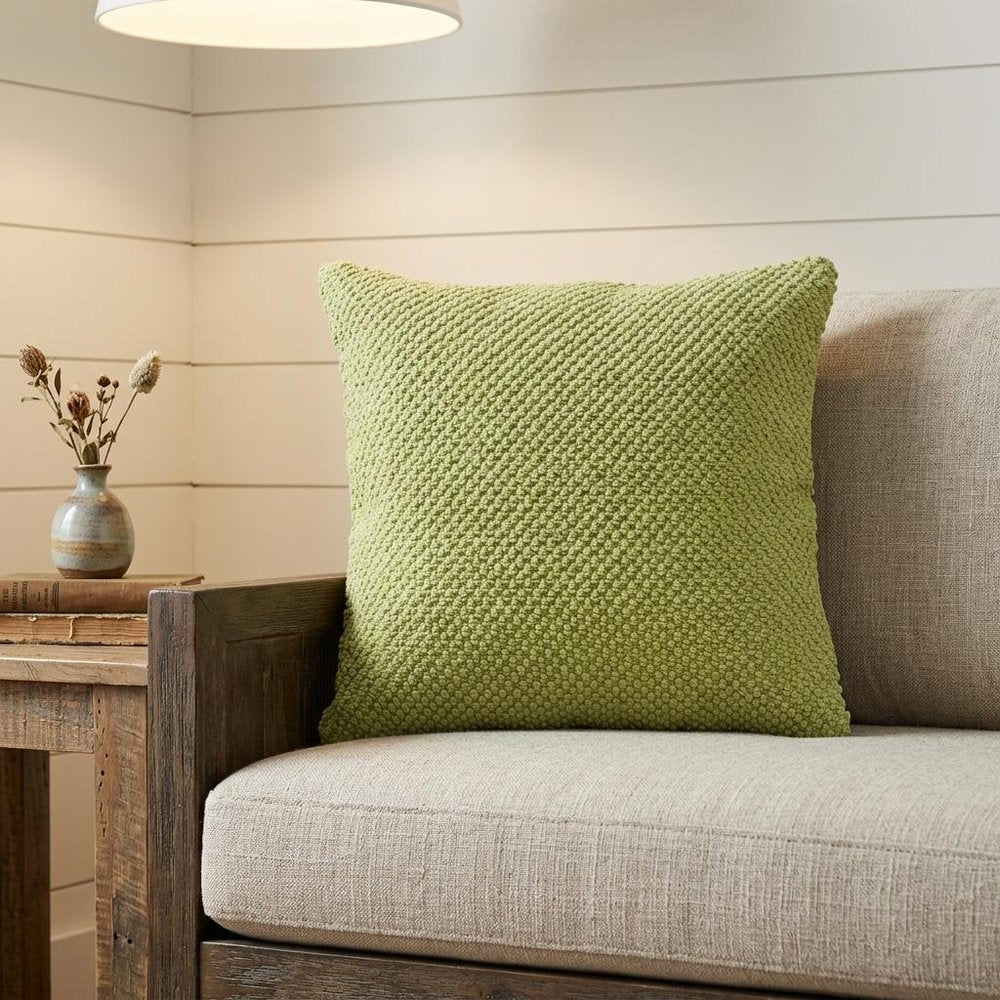 20" Green Cotton Throw Pillow HomeRoots