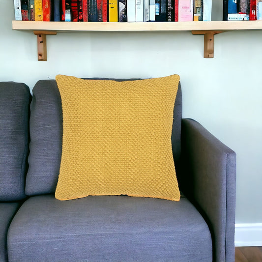 20" Gold Cotton Throw Pillow FurniFindUSA