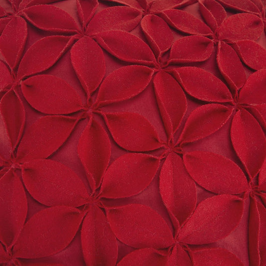 18" Red Cotton Throw Pillow