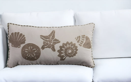 21" X 11" Khaki Cotton Throw Pillow FurniFindUSA