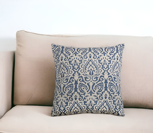 22" Navy Cotton Throw Pillow 6.25" (L) x 22.0" (W) x 22.0" (H) FurniFindUSA