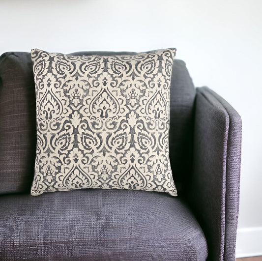 22" Light Gray Cotton Throw Pillow FurniFindUSA