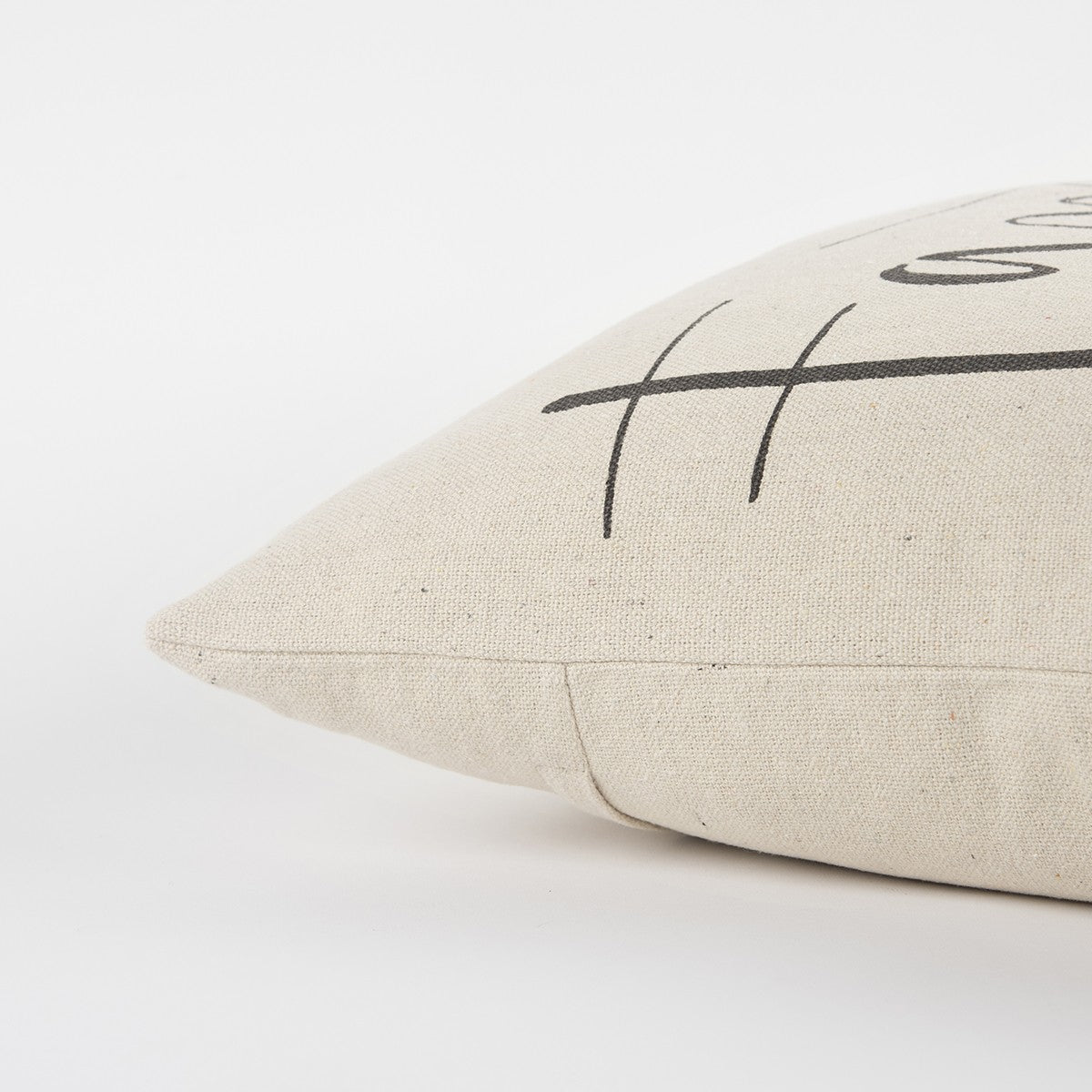 Gray Cream Canvas Family Love Throw Pillow FurniFindUSA