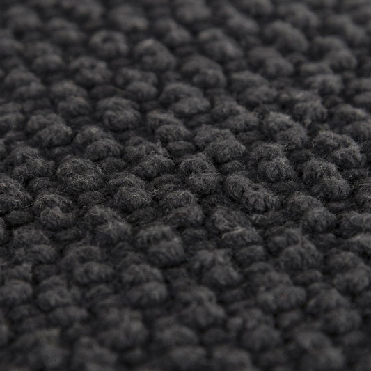 20" Black Nubby Textured Modern Throw Pillow