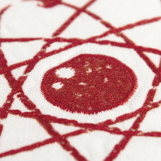 Red and White Never Trust An Atom Throw Pillow FurniFindUSA