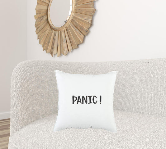 Black and White Flagship Message Throw Pillow FurniFindUSA