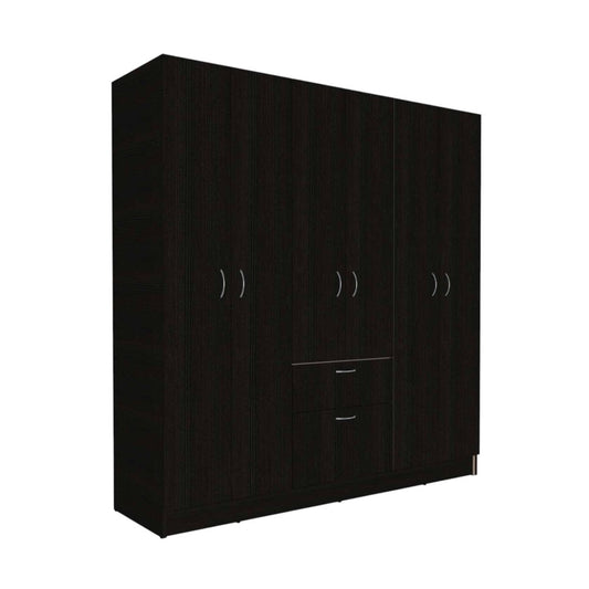71" Black And White Wood Six Door Single Drawer Combo Dresser HomeRoots