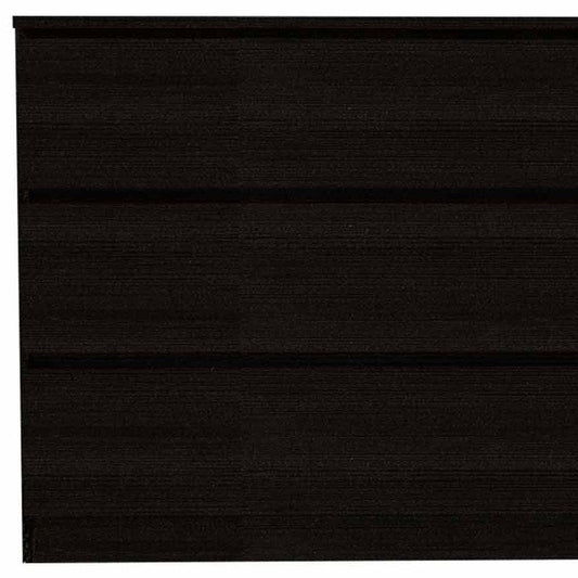 60" Black Wood Six Drawer Double Dresser
