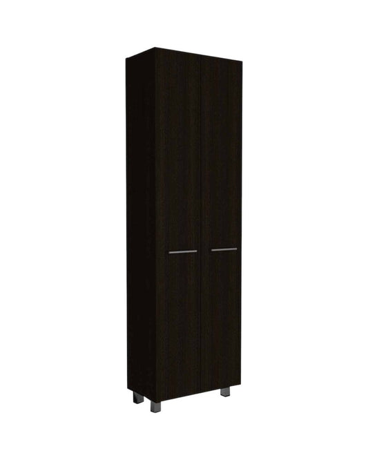 79" Black Wood Pantry Or Storage Closet HomeRoots