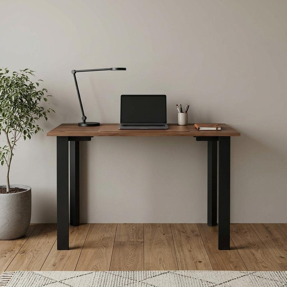 47" Brown and Black Computer Desk HomeRoots