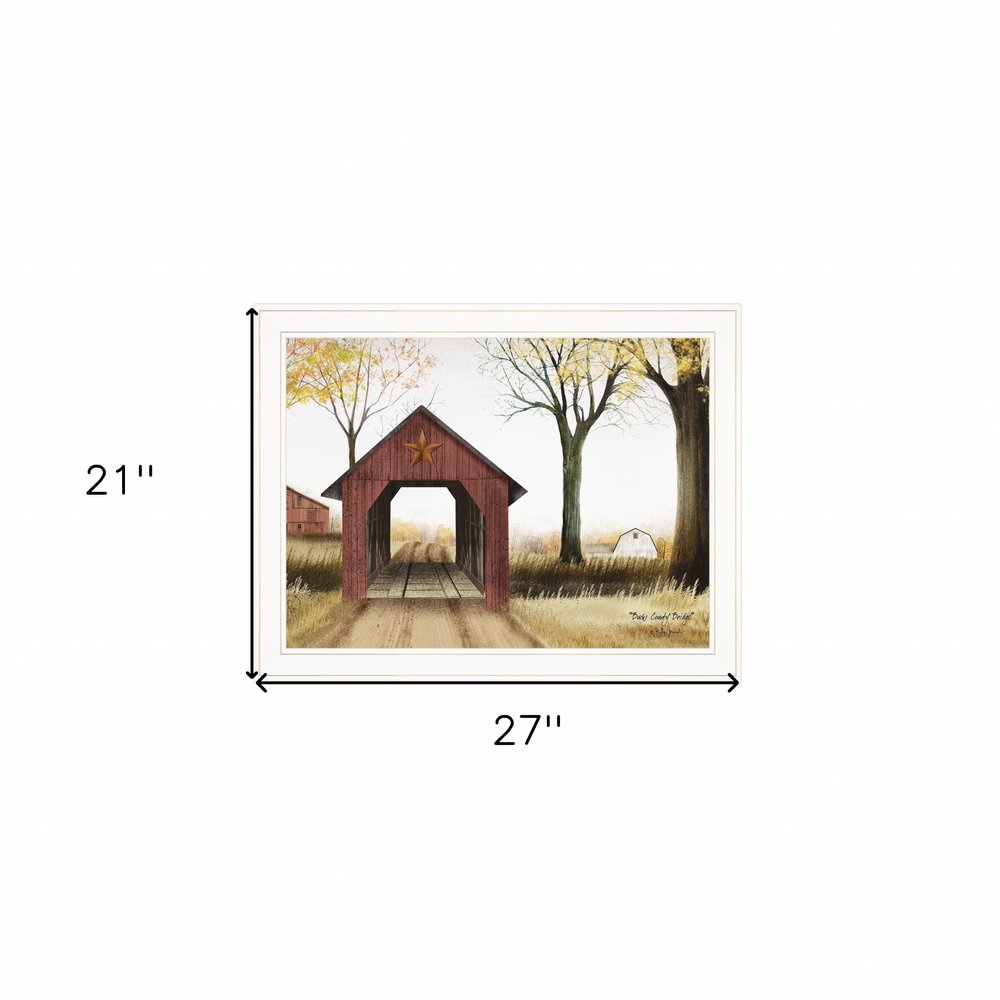 Buck County Bridge 1 White Framed Print Wall Art HomeRoots