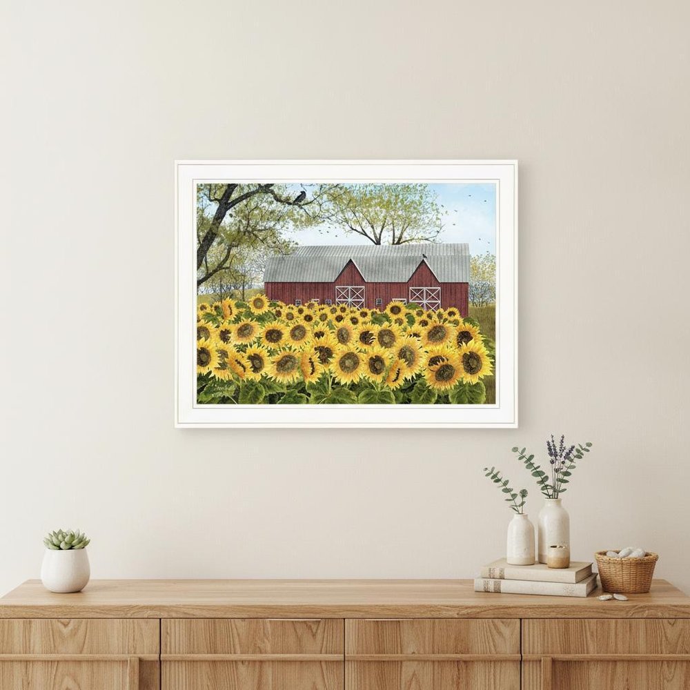 Sunshine 4 White Framed Print Wall Art HomeRoots