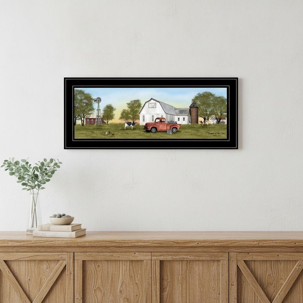Summer on the Farm 4 Black Framed Print Wall Art HomeRoots