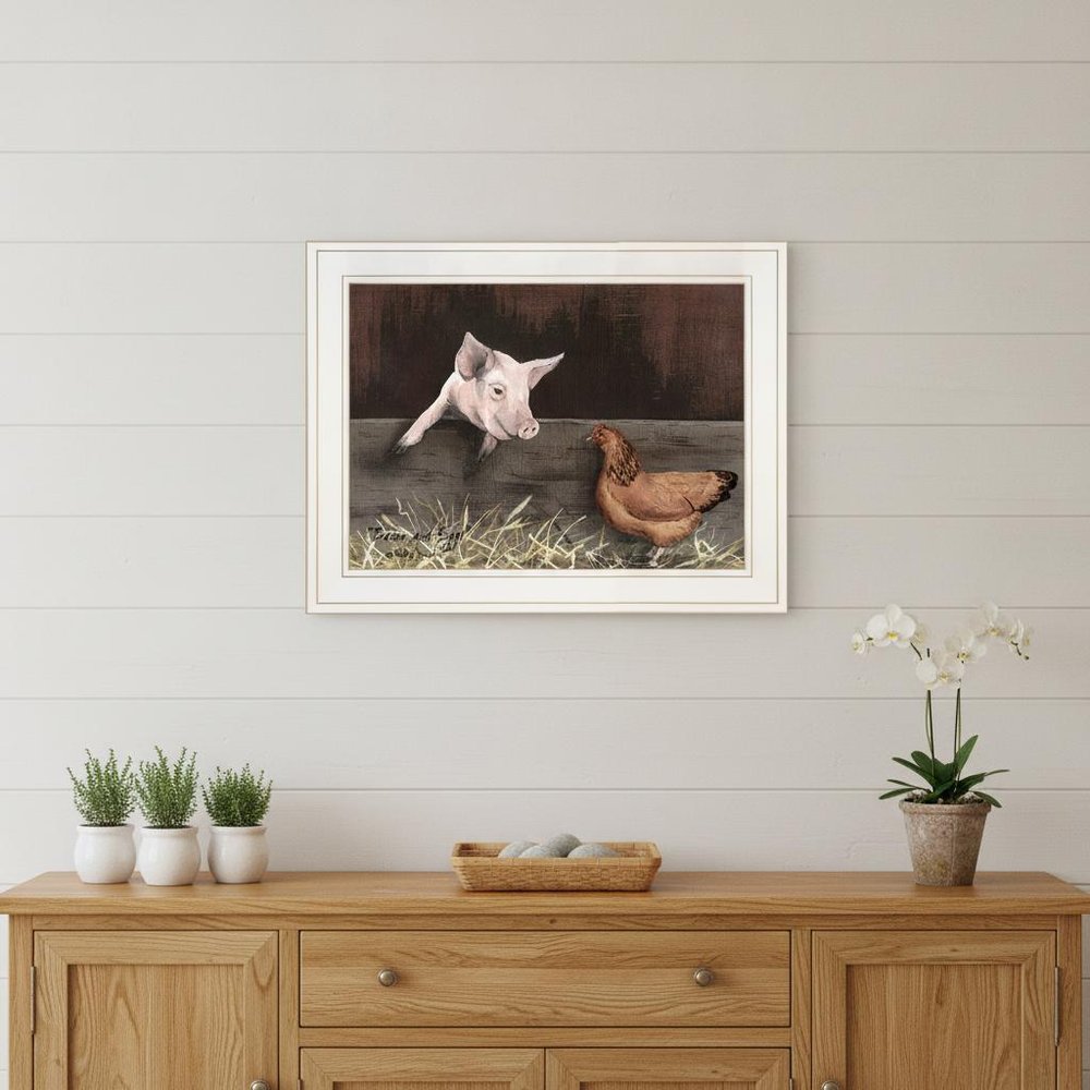 Bacon and Eggs 1 White Framed Print Wall Art HomeRoots