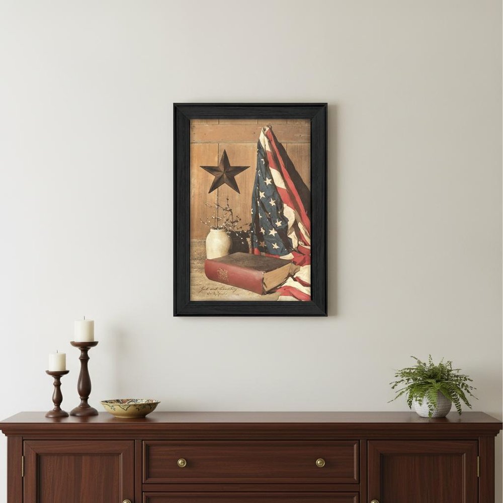 God and Country 5 Black Framed Print Wall Art HomeRoots