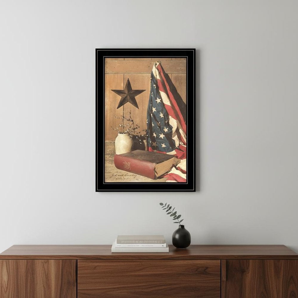 God and Country 6 Black Framed Print Wall Art HomeRoots