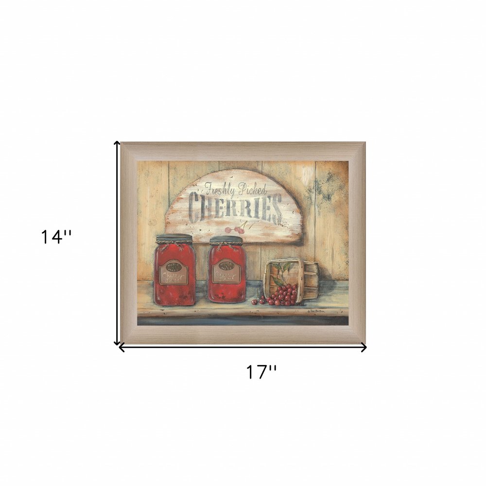 CHERRY JAM 1 Brown Framed Print Wall Art HomeRoots