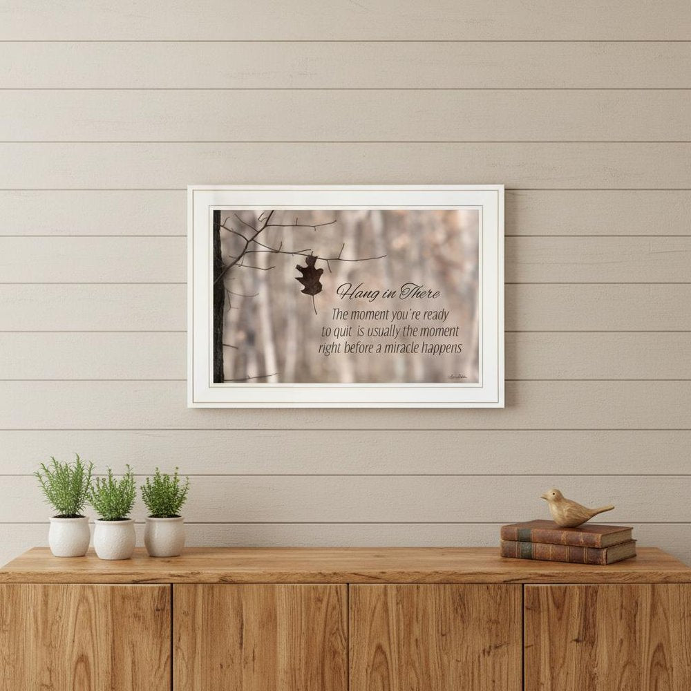 Hang in There 1 White Framed Print Wall Art HomeRoots