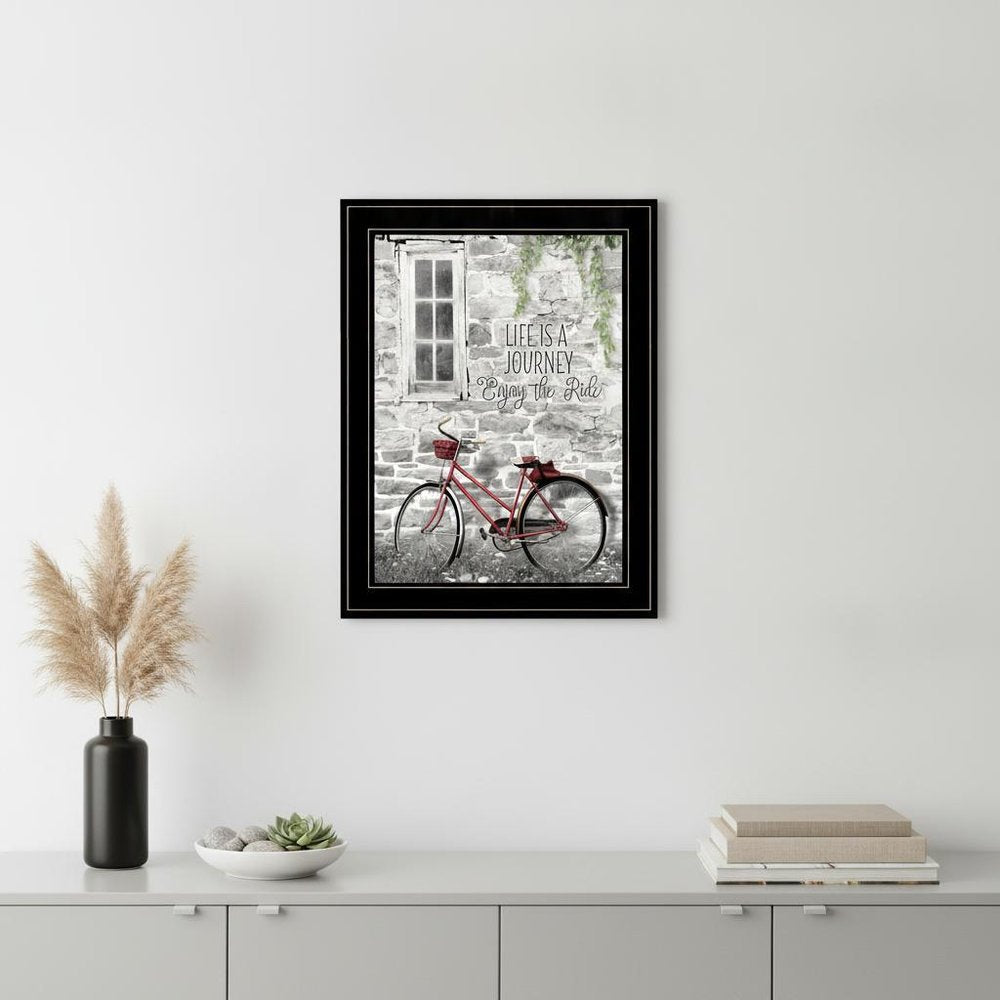Life is a Journey 3 Black Framed Print Wall Art HomeRoots