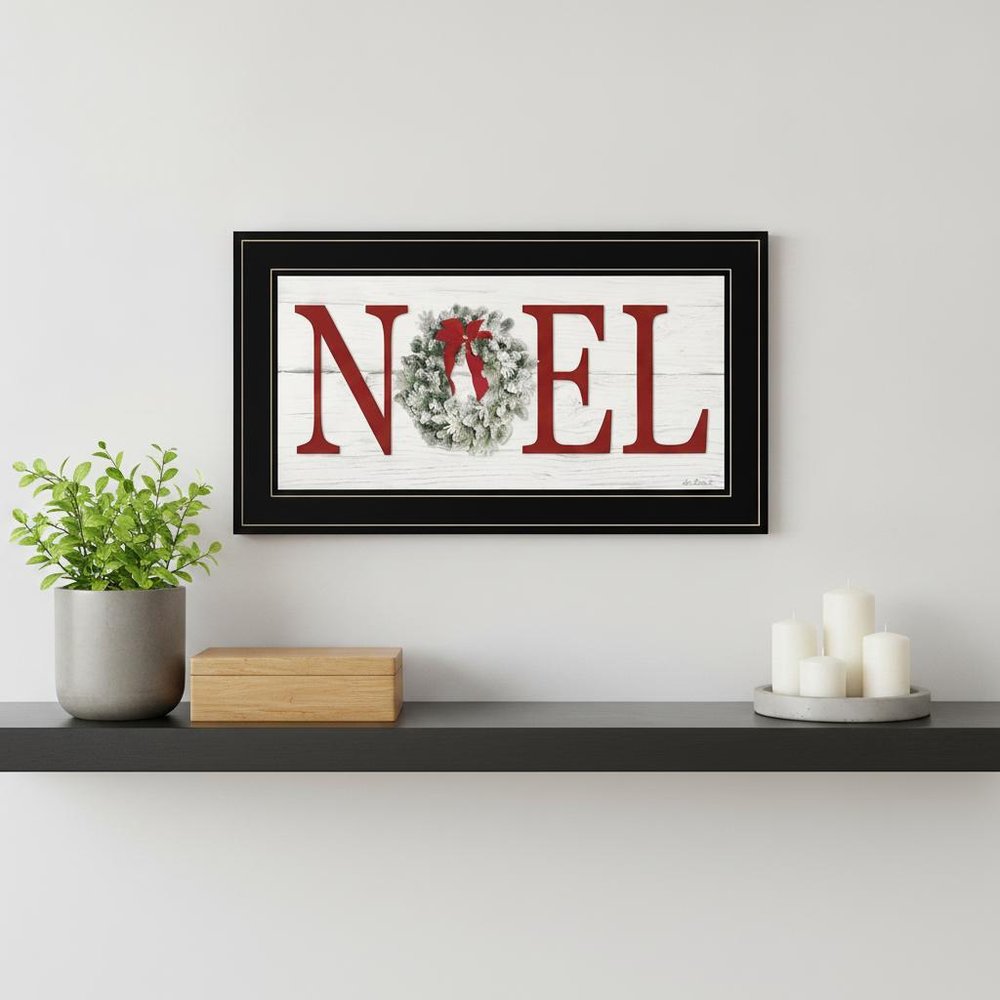 Christmas Noel 2 Black Framed Print Wall Art HomeRoots