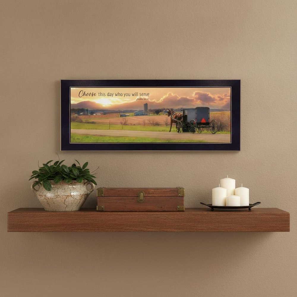 Choose this Day Who You will Serve Black Framed Print Wall Art HomeRoots