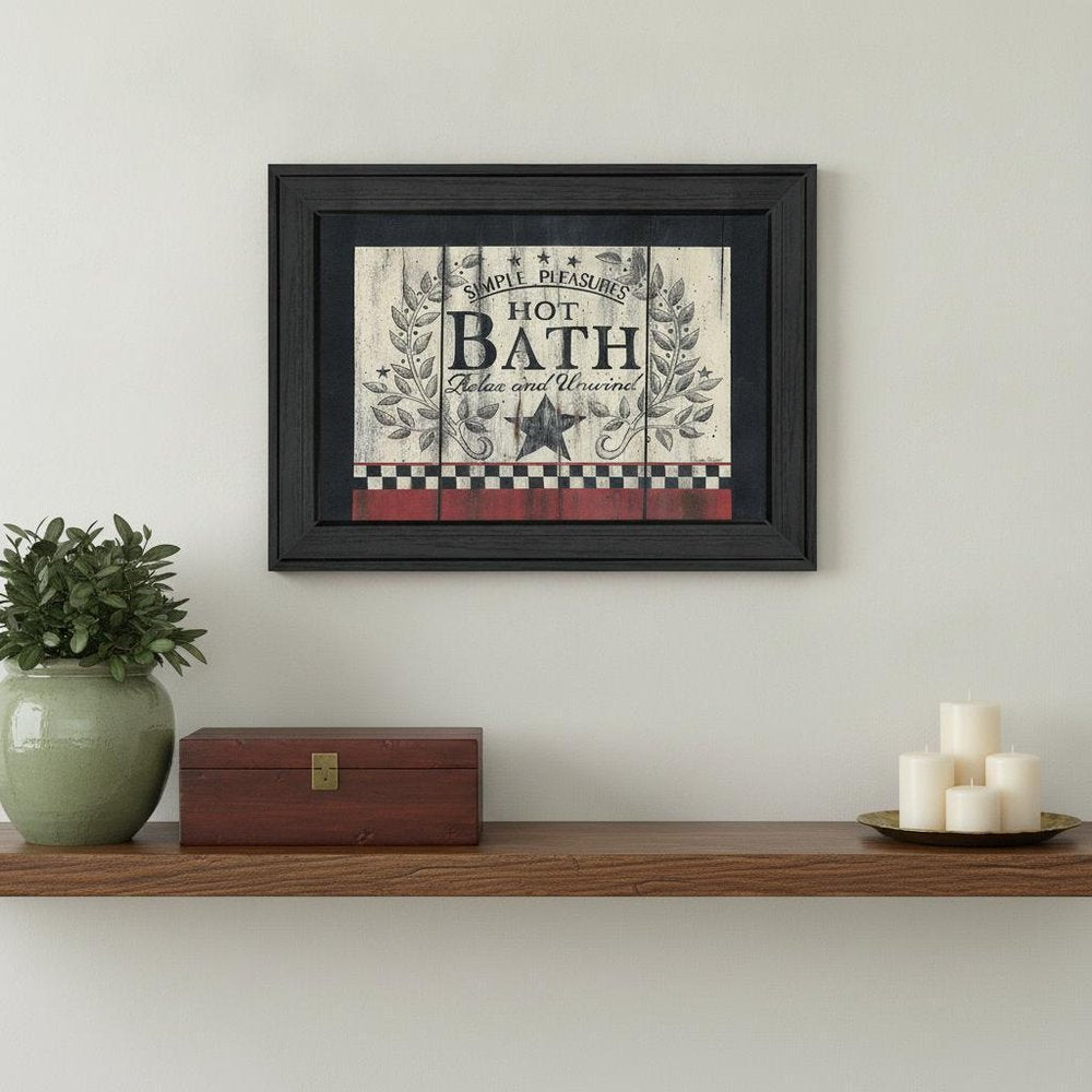 Hot Bath 2 Black Framed Print Bathroom Wall Art HomeRoots