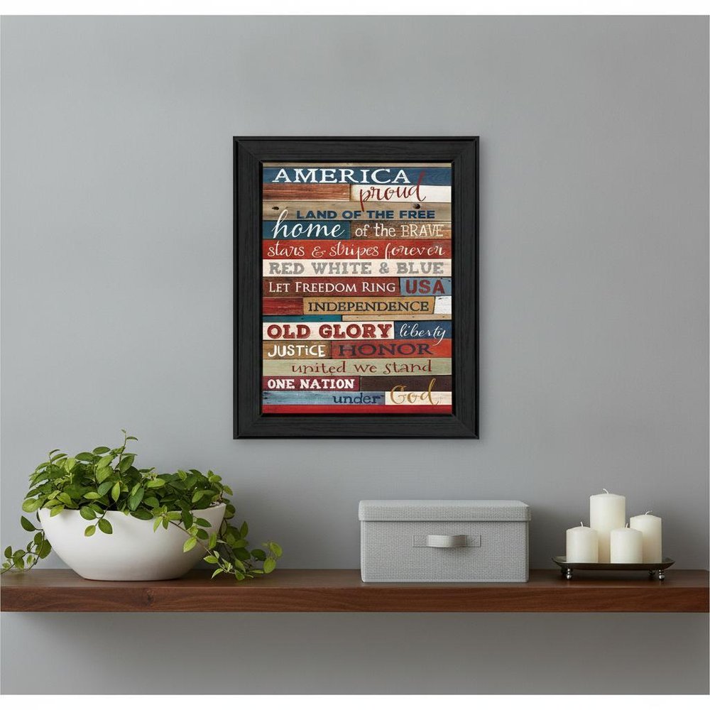 America Proud 1 Black Framed Print Wall Art HomeRoots