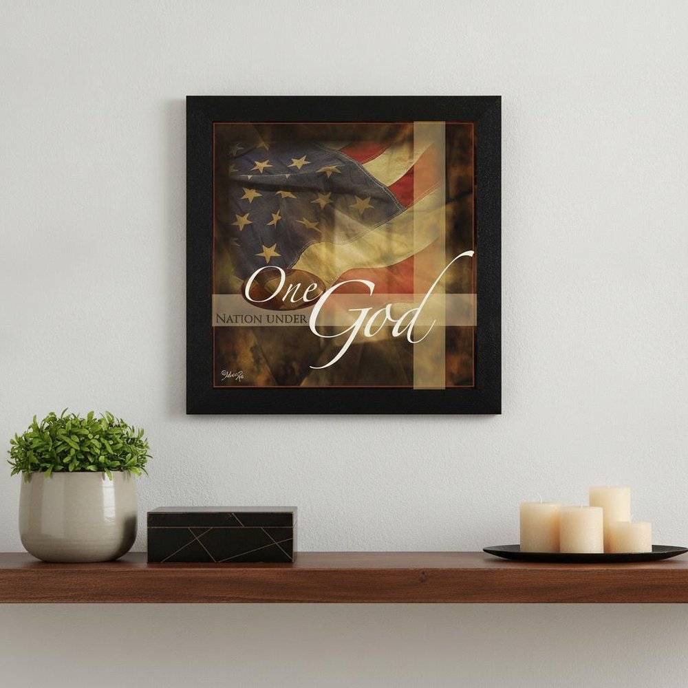 One Nation Under God Black Framed Print Wall Art HomeRoots