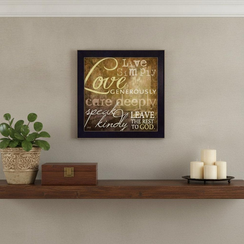 Live Simply 2 Black Framed Print Wall Art HomeRoots