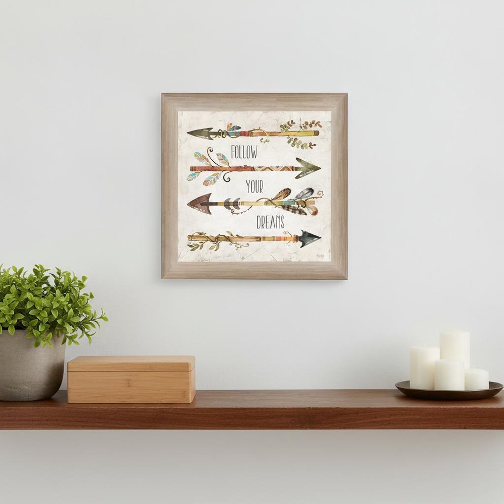 Follow Your Dreams Brown Framed Print Wall Art HomeRoots