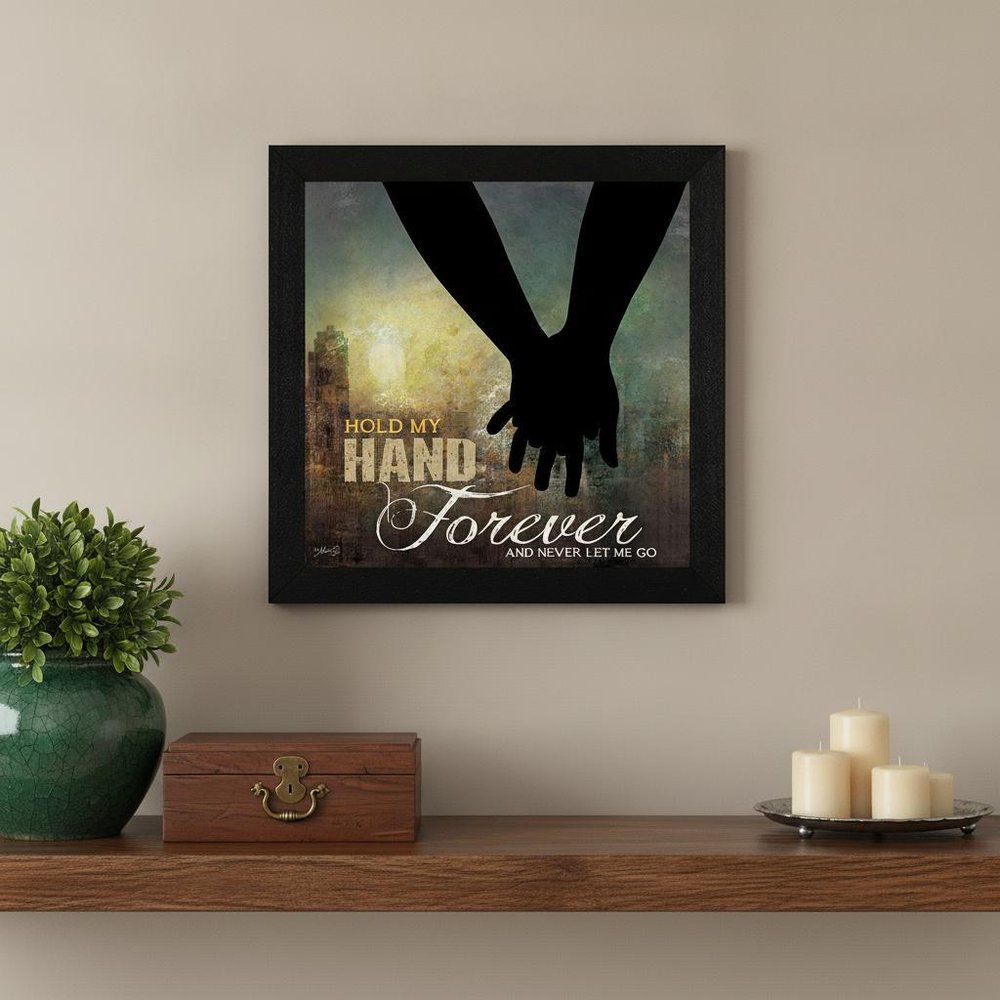 Hold My Hand Forever 2 Black Framed Print Wall Art HomeRoots