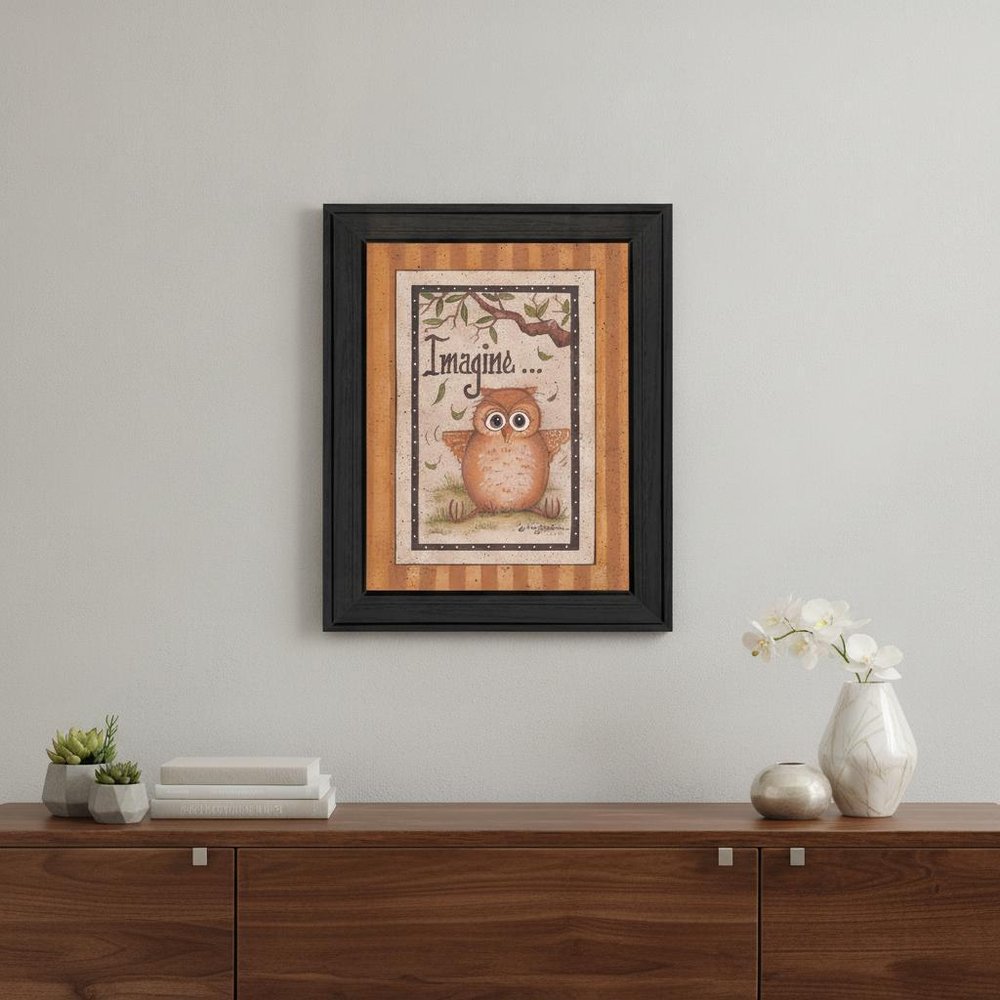 Imagine Black Framed Print Wall Art HomeRoots
