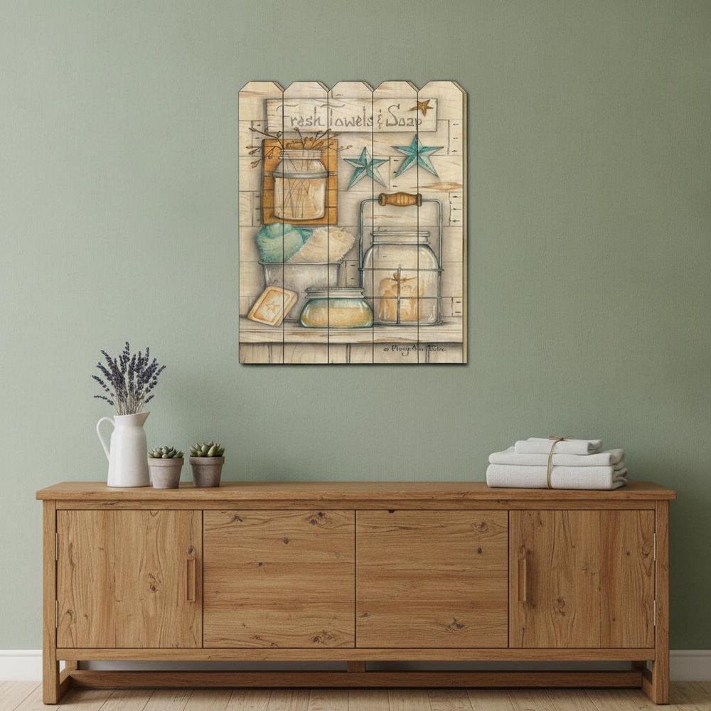Fresh Towels and Soap Unframed Print Bathroom Wall Art HomeRoots