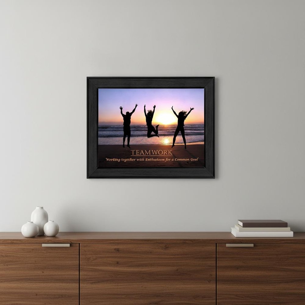Teamwork 3 Black Framed Print Wall Art HomeRoots