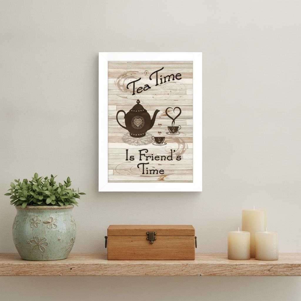 Tea Time 4 White Framed Print Kitchen Wall Art HomeRoots
