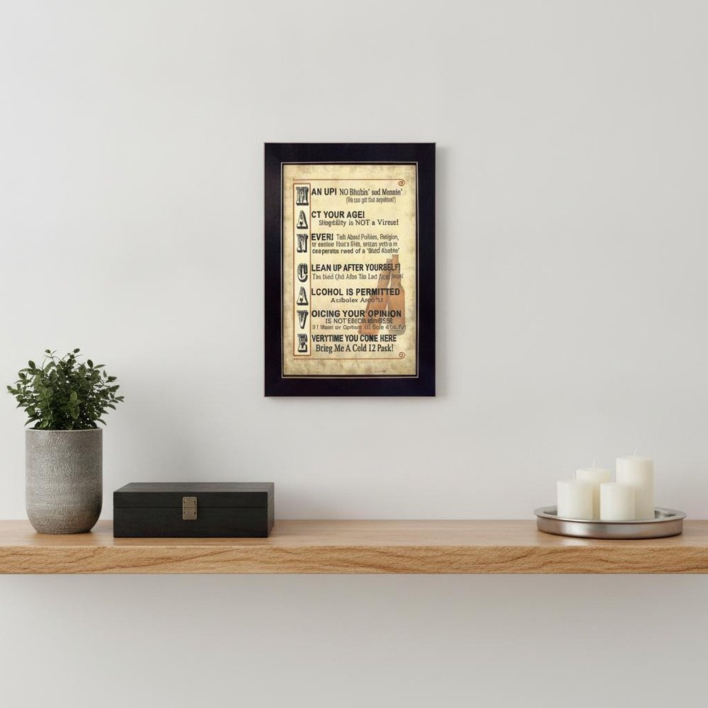 Man Up 2 Black Framed Print Wall Art HomeRoots