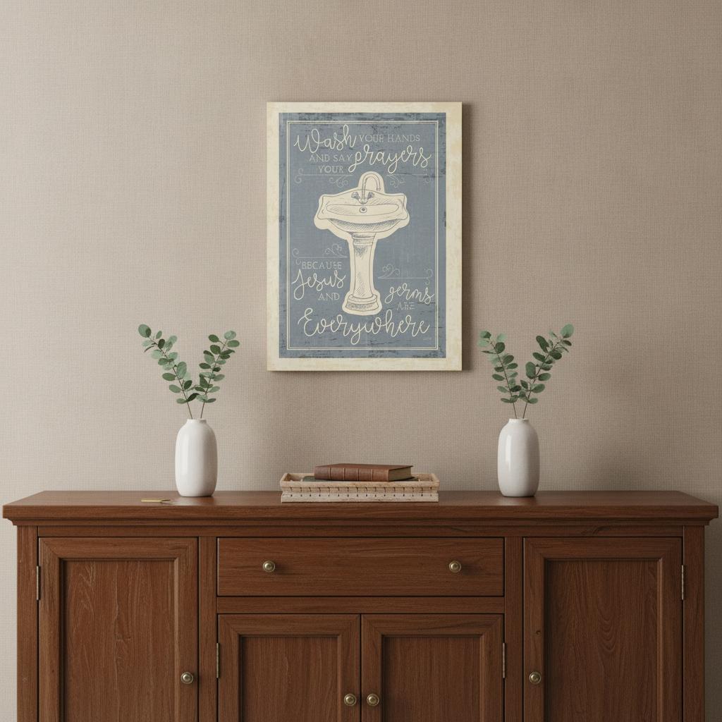 Wash Your Hands 5 White Framed Print Bathroom Wall Art HomeRoots