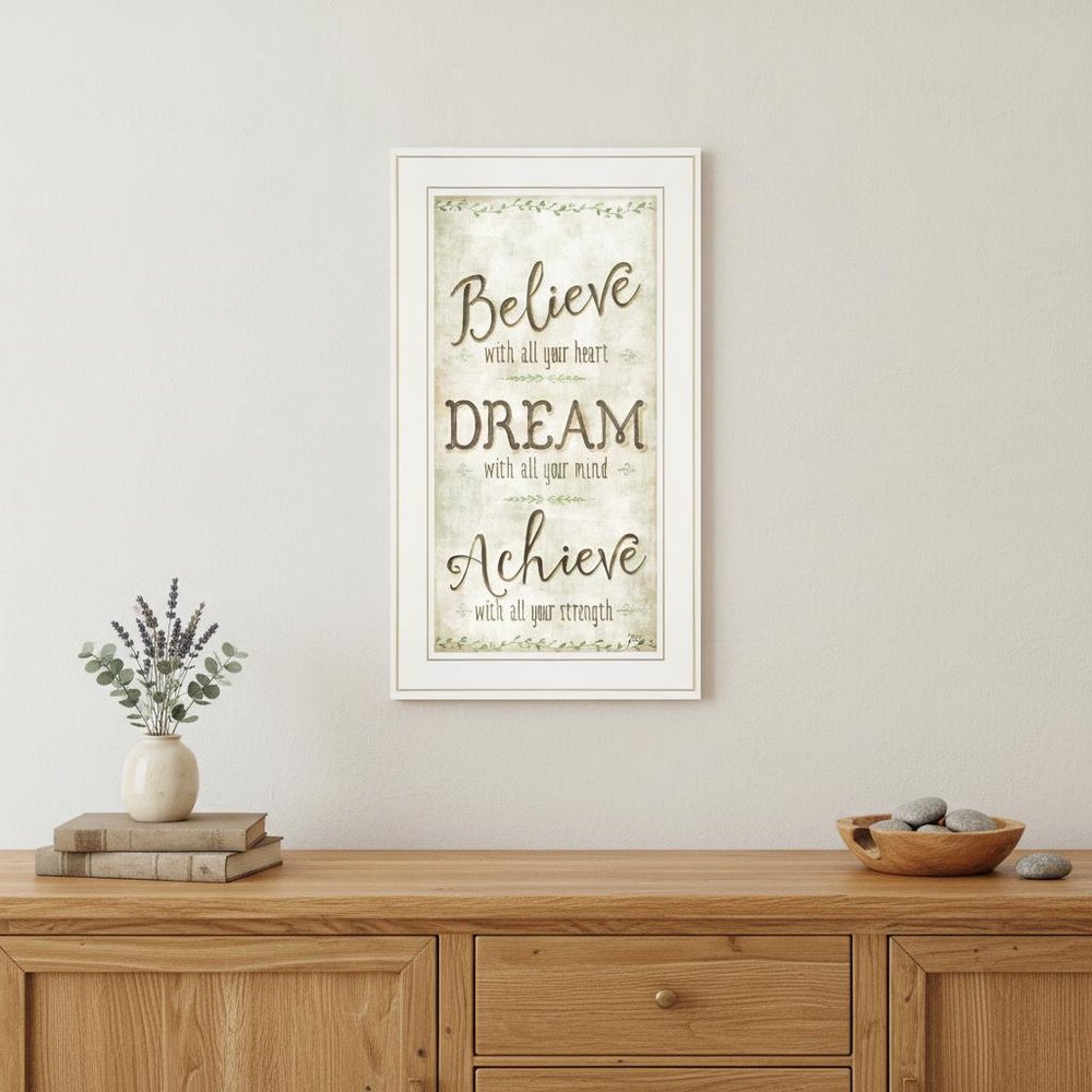 Believe 2 White Framed Print Wall Art HomeRoots