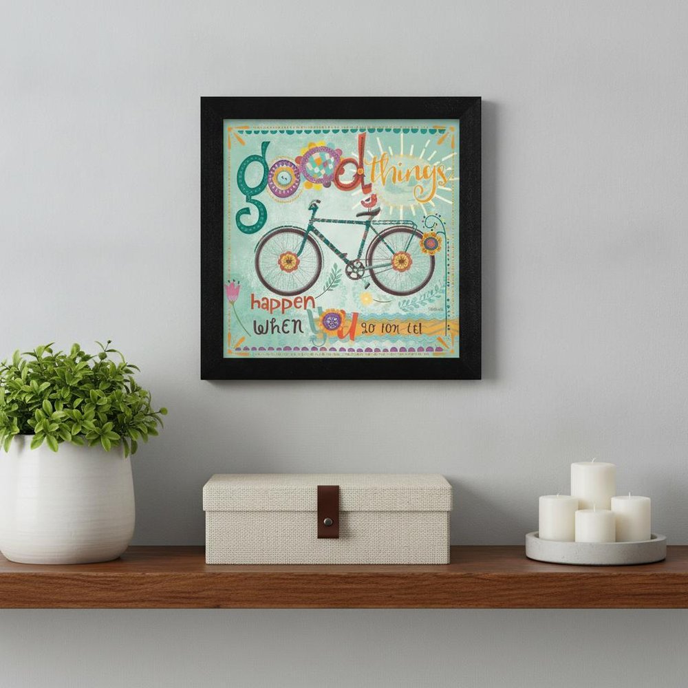 Good Things Happen Black Framed Print Wall Art HomeRoots